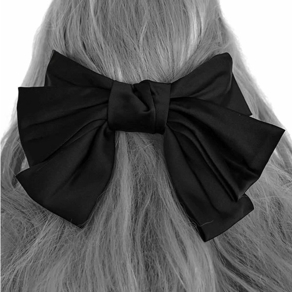 Foxblood oversized satin bow